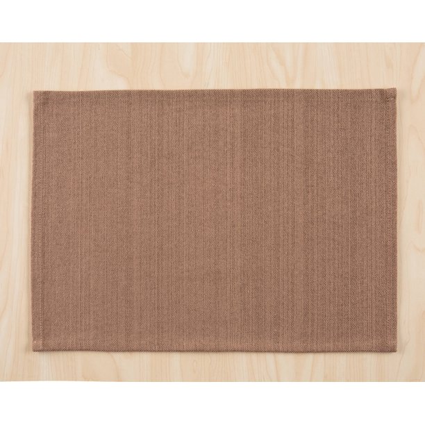 Mainstays Woven Brown Solid Placemat, Cotton Polyester Blend, 13 in x