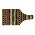 thumbnail image 1 of Tribal Cutting Board, Pattern of Vertical Stripes with Vintage Abstract Details and Cultural Ornaments, Tempered Glass Cutting and Serving Board, Wine Bottle Shape, Multicolor, by Ambesonne, 1 of 1