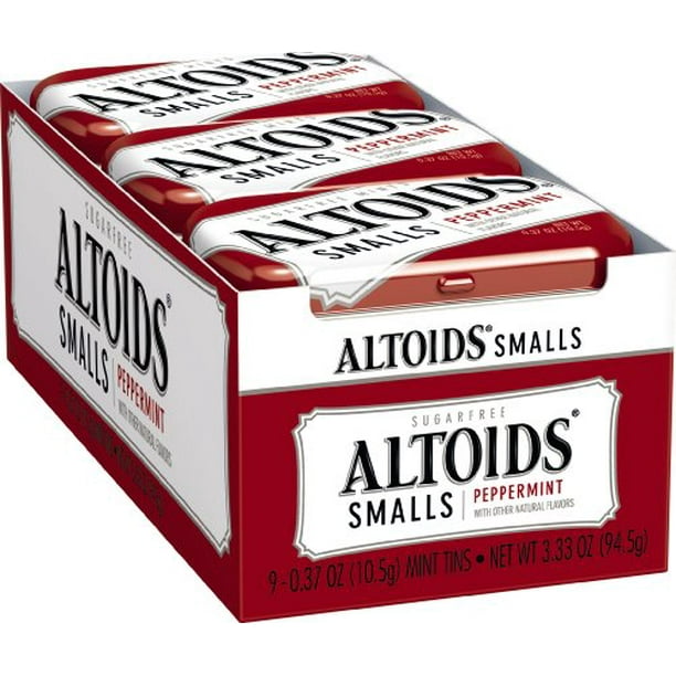 Altoids Smalls Mints, Peppermint, 0.37 Ounce (2 Packs of 9) Walmart