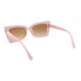 thumbnail image 4 of Womens Narrow Rectangle Square Cat Eye Mod Plastic Sunglasses Pink - Brown, 4 of 4