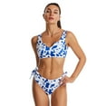 thumbnail image 5 of LYXSSBYX Bikini Swimsuits for Women Ladies Women's Sexy Bathing Suit Split Cow Pattern Printed Bikini Swimsuit, 5 of 8