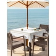 thumbnail image 3 of Outdoor Tablecloth with Umbrella Hole for Patio/Picnic/Party/Camping, Coastal Starfish Waterproof Table Cloth Square Cover Washable, Nautical Shells Coral Eucalyptus Stripes (60"x 60"), 3 of 8