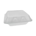 thumbnail image 4 of SmartLock Foam Hinged Containers Medium, 3-Compartment, 8 x 8.5 x 3, White, 150/Carton, 4 of 6