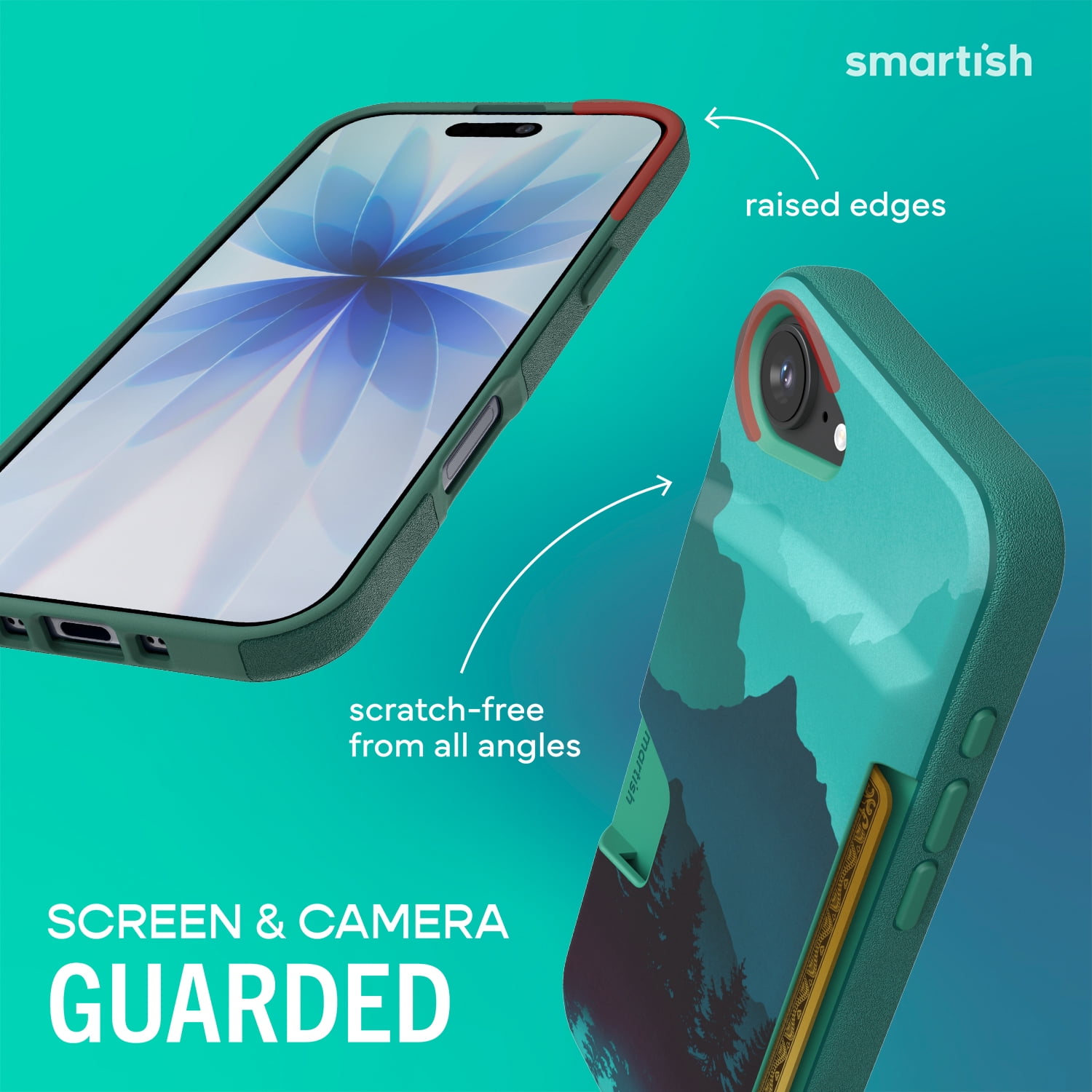 Smartish iPhone 17e/16e Wallet Case - Wallet Slayer Vol 1 - Slim Card Holder - Green