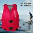 thumbnail image 4 of HUISZJ Life Jacket Neoprene, Fishing Surfing Drifting Safety Red Vest, Boating Drifting Buoyancy Safety Life Vest for Women Men (Red L), 4 of 8