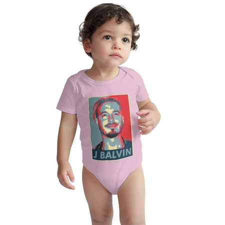 

J-Balvin s Toddler Baby Boys Girls Short-Sleeve Bodysuits Cotton Romper Pink 18 Months