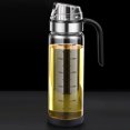 thumbnail image 1 of Lata de aceite de vidrio Botella dispensadora de aceite de oliva de vidrio transparente 450/550ml Dispensador de vinagre antideslizante Botella de aceite Botella de salsa de soja de cocina a prueba de, 1 of 7