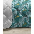 thumbnail image 3 of Dinosaur Down Alternative Comforter, Pattern of Prehistoric Oriental Animal Drawings, Microfiber Quilt for All Season, 5 Sizes, Sky Blue Orange, by Ambesonne, 3 of 3