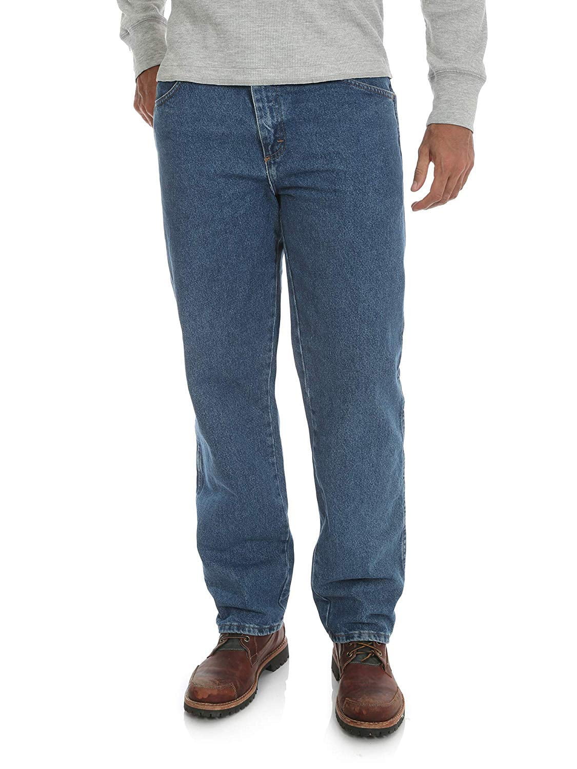 Rustler Classic Jeans da uomo con vestibilità comoda, Tinta scura