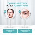 thumbnail image 2 of Espejo de maquillaje MIYADIVA 20X con aumento de doble cara 1X y 20X, 2 of 6