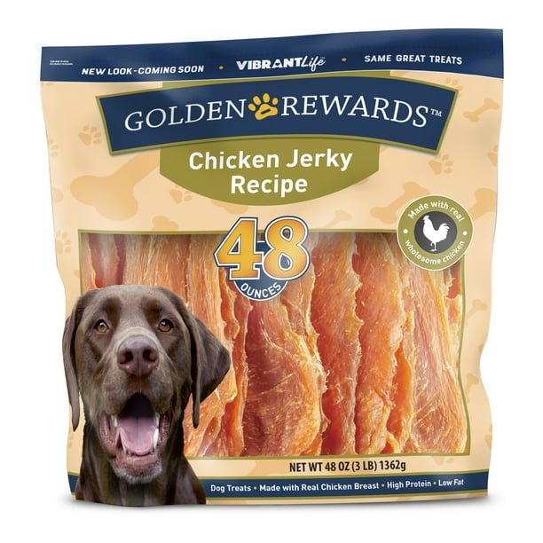 Golden Rewards Jerky Recipe Dog Treats, Chicken, 48 oz