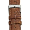 thumbnail image 3 of Morellato Bolle Alligator Embossed Genuine Calf Leather Watch Strap - Tan Brown - 20mm - Chrome-plated Stainless Steel Buckle - MORELLATO 1930 Collection, 3 of 10