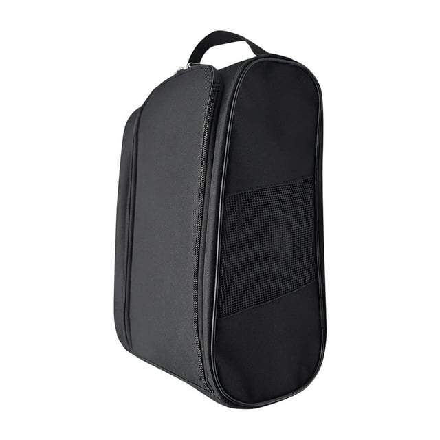 Organizador de zapatos de golf, bolsa para equipo de golf hecha de tela Oxford, bolsa de viaje para zapatos de entrenamiento, fútbol, bolos, tenis a Negro