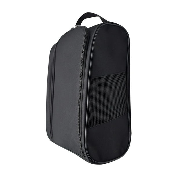 Organizador de zapatos de golf, bolsa para equipo de golf hecha de tela Oxford, bolsa de viaje para zapatos de entrenamiento, fútbol, bolos, tenis a Negro