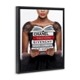 thumbnail image 3 of Stupell Industries Art Deco Glam Girl & Books Black Floating Frame Canvas Art, 17 x 21, by Amanda Greenwood, 3 of 8