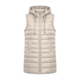 thumbnail image 6 of Yutgune Women's Long Hooded Puffer Vest Zip Up Sleeveless Jacket with Pockets Fall Winter, 6 of 7