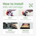thumbnail image 2 of 61 Ink for HP 61XL 61 Printer Ink Cartridge for 61XL HP Ink Cartridges (Black, Tri-Color), 2 of 5