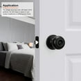 thumbnail image 2 of Boutons de Porte Intérieurs Noir Mat, Bouton Rond d'Intimité Sans Clé (Verrouillage du Pouce à l'Intérieur) Bouton Boule pour Porte de Chambre Salle de Bain 1 Paquet, 2 of 7