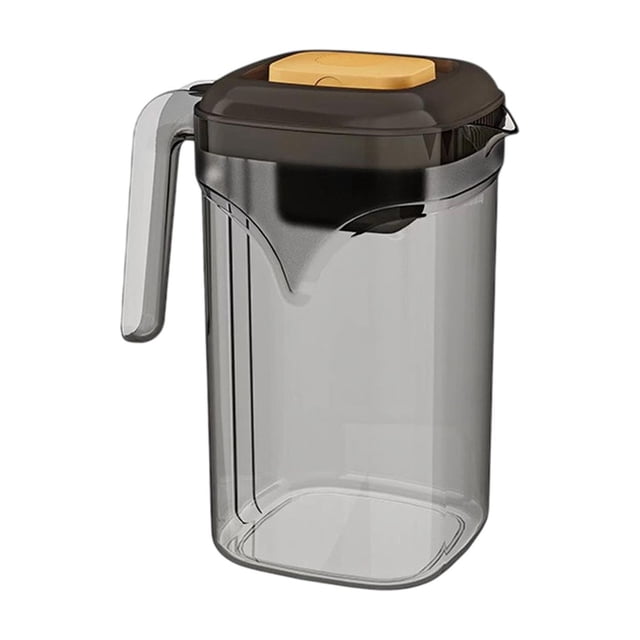 Cold Brew Pitcher Plastic Drink Jug with Push Lid 20 cm x 12.5 cm x 12.5 cm Large Capacity Beverage Container for Iced Coffee Tea Juice