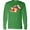 Kelly Green, variant on Inktastic Football with Flowers and Leopard Spots Long Sleeve T-Shirt