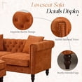 thumbnail image 5 of 62" L-Shaped Button Tufted Sofa Loveseat with Movable Ottoman, Wood , Comfort Pillow for Living Room, 5 of 6