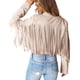 thumbnail image 3 of Abrigo PRETTYGARDEN Chaqueta de Gamuza Sintética con Flecos para Mujer Beige XXL, 3 of 9