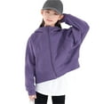 thumbnail image 2 of GYUJNB Kids Fleece Hooded Jacket Outdoor Warm Pullover Coats for Boys and Girls All Season Casual Windproof Outerwear,Hoodies for Teen Girls,6-7 Years, 2 of 4