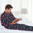 thumbnail image 6 of Pofeuu Ping Pong Rackets And Balls Print Men's Long Sleeve Pajama Set Pijamas Para Hombres Pijamas Para Hombres Mens Pajamas Set-XX-Large, 6 of 7
