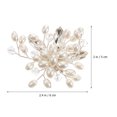 thumbnail image 3 of Shisuyan Attach On Pumps Heels Shoe Clips Beige Metal 2Pcs 2.4X2X0.4In, 3 of 9