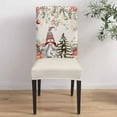 thumbnail image 4 of Dining Chair Covers, Christmas Ball Tree Gnome Poinsettia Berries Pine Leaves Eucalyptus Winter Stretch Parsons Chair Slipcovers Protector Kitchen Chair Cover for Dining Room， Set of 4, 4 of 6