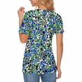 thumbnail image 5 of Edvintorg Womens Blouses Fashion Printed Short Sleeve Loose Fit Lightweight Casual Tops Plus Size Womans Clothes Green M, 5 of 5