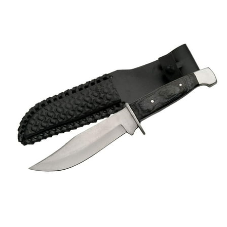 SZCO Supplies 9.5" Fixed Blade Outdoor Utility Knife with Black Pakkawood Handle and Sheath