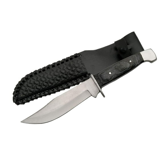 SZCO Supplies 9.5" Fixed Blade Outdoor Utility Knife with Black Pakkawood Handle and Sheath