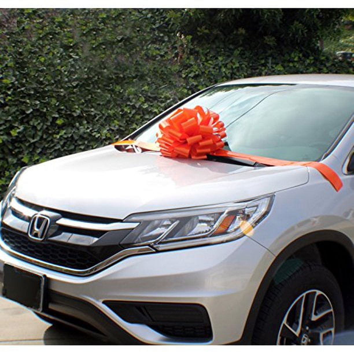 Large Orange Car Bow - 16" Wide, Front Door Decor, Easter, Spring, Summer, Halloween, Fall, Thanksgiving, Christmas
