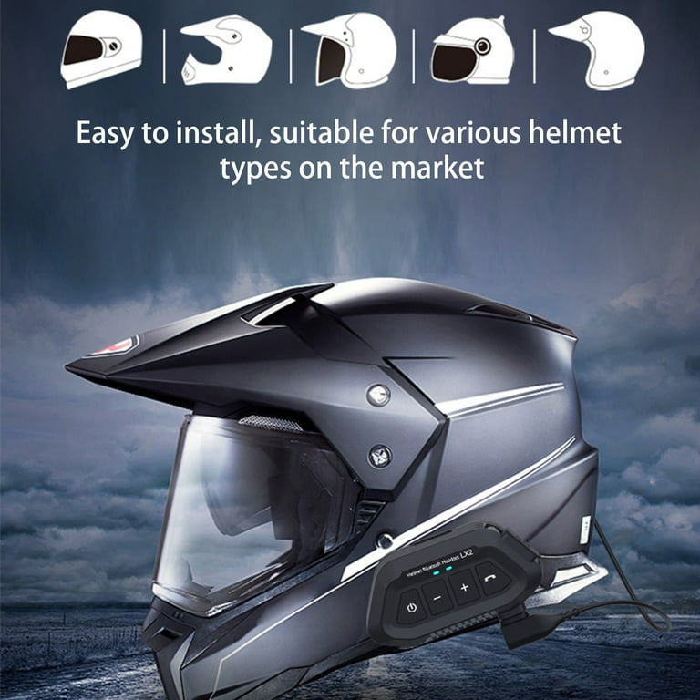 Motorcycle Helmet Bluetooth, Motorcycle Helmet Speakers High Battery Life  Helmet Headphone Ipx6 Automatic Answer/Call Music Control/Intelligent  Noise, ...
