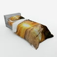 thumbnail image 3 of Ambesonne Tropical Bedding Set 4 Pcs, Sunset on Sands Beach, Queen, Orange Green Pink, 3 of 3