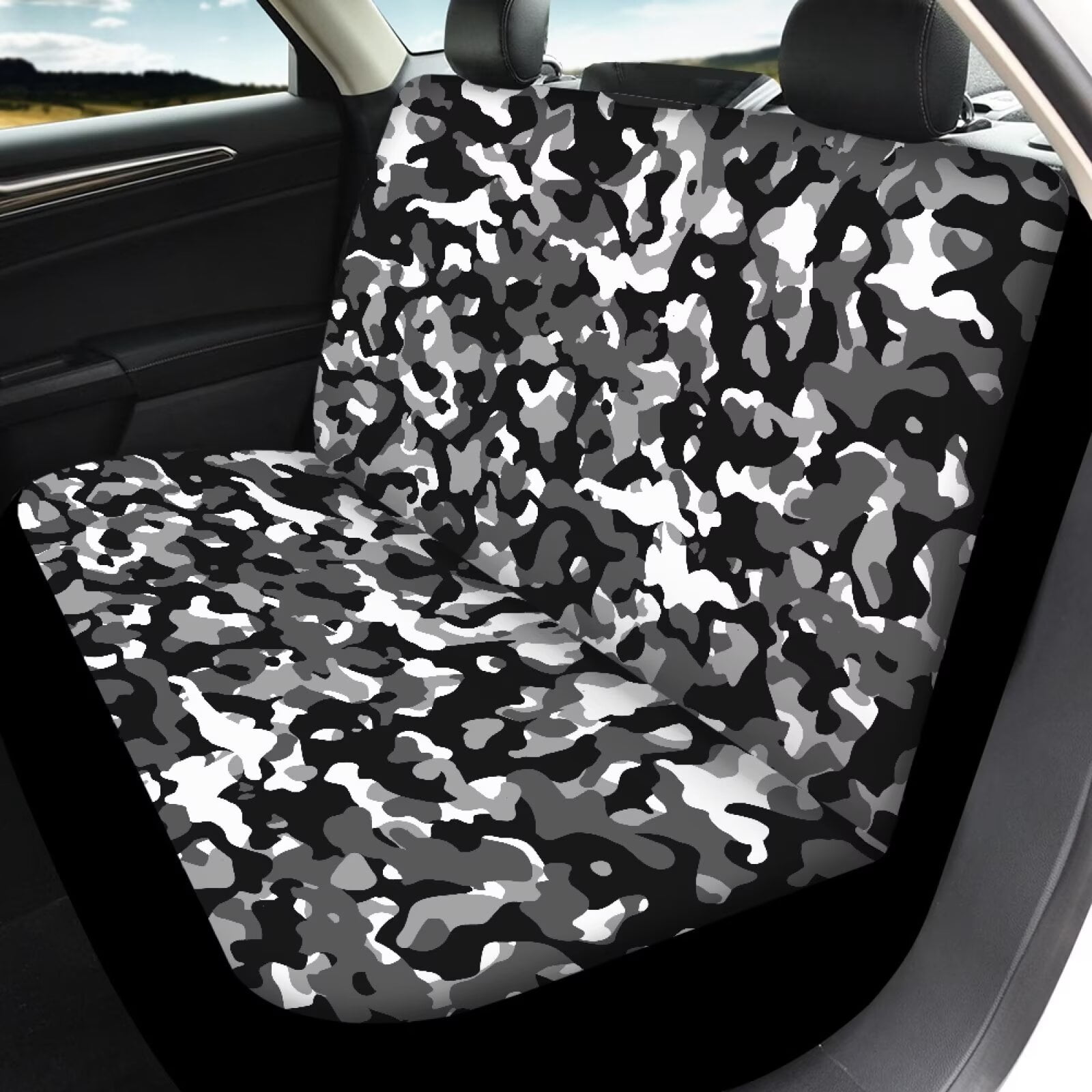 Pzuqiu Cheetah Print Car Seat Cover Full Set Easy to Install Car Seat Protector Accessories Universal Full Wrapping Edge Seat Covers Universal Fit for Most Cars Sedan Van Truck