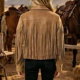thumbnail image 3 of Girls Fringe Jacket Western Cowgirl Tassel Motorcycle Cardigan Cropped Coat 5-14 Years Kids Fall Outerwear for Halloween Carnival, 3 of 6