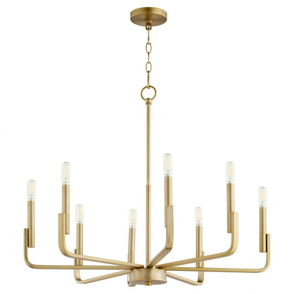 6210-8-80 Quorum Lighting Tempo - 8 Light Chandelier In Contemporary Style-12.25 Inches Tall and 28.75 Inches Wide     -Traditional Installation
