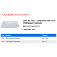 thumbnail image 2 of Cabin Air Filter - Compatible with 2013 - 2020 Nissan Pathfinder 2014 2015 2016 2017 2018 2019, 2 of 2