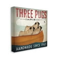 thumbnail image 3 of Stupell Industries Three Pugs Canoe Vintage Company Sign Graphic Art Gallery Wrapped Canvas Print Wall Art, Design by Ryan Fowler, 3 of 7