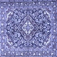 thumbnail image 1 of Ahgly Company Indoor Square Medallion Blue Traditional Area Rugs, 5' Square, 1 of 4