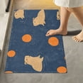 thumbnail image 2 of Yayeee Bath Rug for Bathroom Floor Non Slip Contour Fluffy Soft Absorbent Mat, 20"x24", Blue Capybaras, 2 of 7