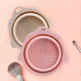 thumbnail image 3 of Foldable Makeup Brush Cleaner Bowl Portable Silicone Cosmetic Brushes Powder Puffs Makeup Sponges Cleaning Tool, 3 of 7