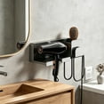 thumbnail image 4 of Soporte de pared para secador de pelo sin necesidad de taladrar | Organizador de baño | Estante multifuncional para herramientas de peluquería | Soporte adhesivo para plancha, rizador y cepillo, 4 of 6