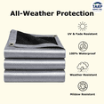 thumbnail image 3 of TARP SUPPLY Inc. 26' x 30' Super Heavy Duty 12 Mil Poly Tarp | Silver/Black Waterproof Cover with Brass Grommets | UV & Fade Resistant for Camping, Construction, Lawn & Garden, 3 of 8