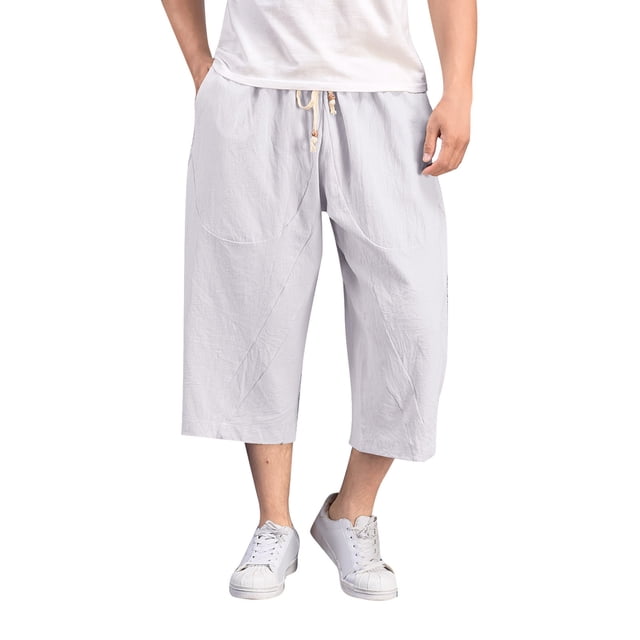 Men's Casual Pants for Everyday Comfort and Easy Mobility with Practical Pockets Mid Rise Fit Relaxed Wide Leg Design and Durable Fabric