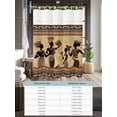 thumbnail image 6 of No Hook Cloth Fabric Shower Curtain with Snap in Liner, African Women Waterproof Shower Curtains Set with See Through Top Window, Black Girl Retro Ethnic Ancient Tradition Bath Curtains 54"x78", 6 of 6