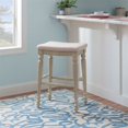 thumbnail image 2 of Linon Marino 30" Wood Backless Bar Stool in White Wash, 2 of 9