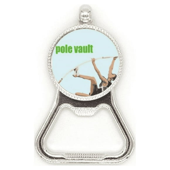 Pole Vault Field Events Art Deco Fashion Metal Beer Bottle Cap Opener Duty Stainless Steel